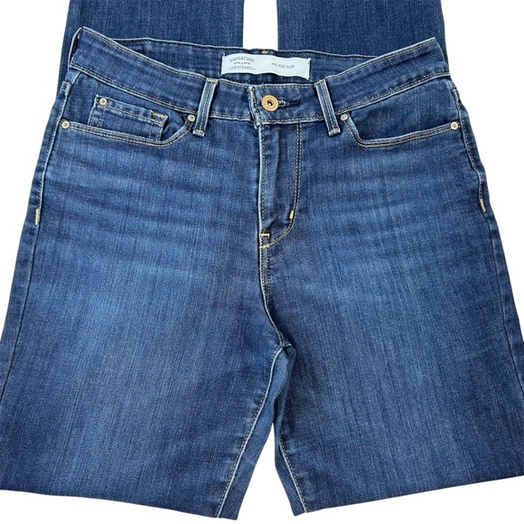 Levi's Strauss Signature Mid Rise Slim Jeans Size 6L Women's - Picture 4 of 13